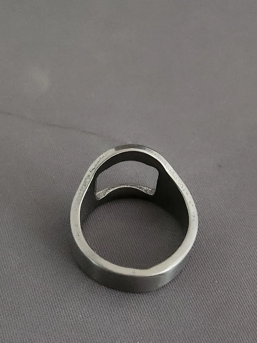 Modern Stainless Steel Open-Top Ring